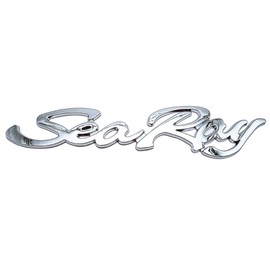 1Pc Searay Sea Ray Emblem Boat Badge 3D Letters Script Nameplate Sticker Logo 12 3/4" (Chrome)