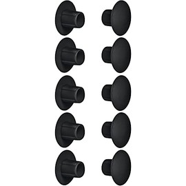 cyclingcolors 10x Cover Caps Plastic Blind Hole Plugs Blanking Plugs Cover Furniture (Diameter 5 mm (10 mm) Black RAL 9005
