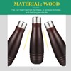 DOITOOL 3pcs Wooden File Handle with Metal Collars for Garage