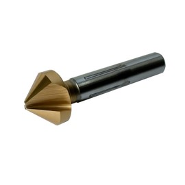 CNC QUALITÄT Countersink Diameter 6.3 / 8.3 / 10.4 / 12.4 / 16.5 / 20.5 mm - HSS Countersink - TiN Coating - Universal Machining - 16.5 mm - Shaft 10 mm