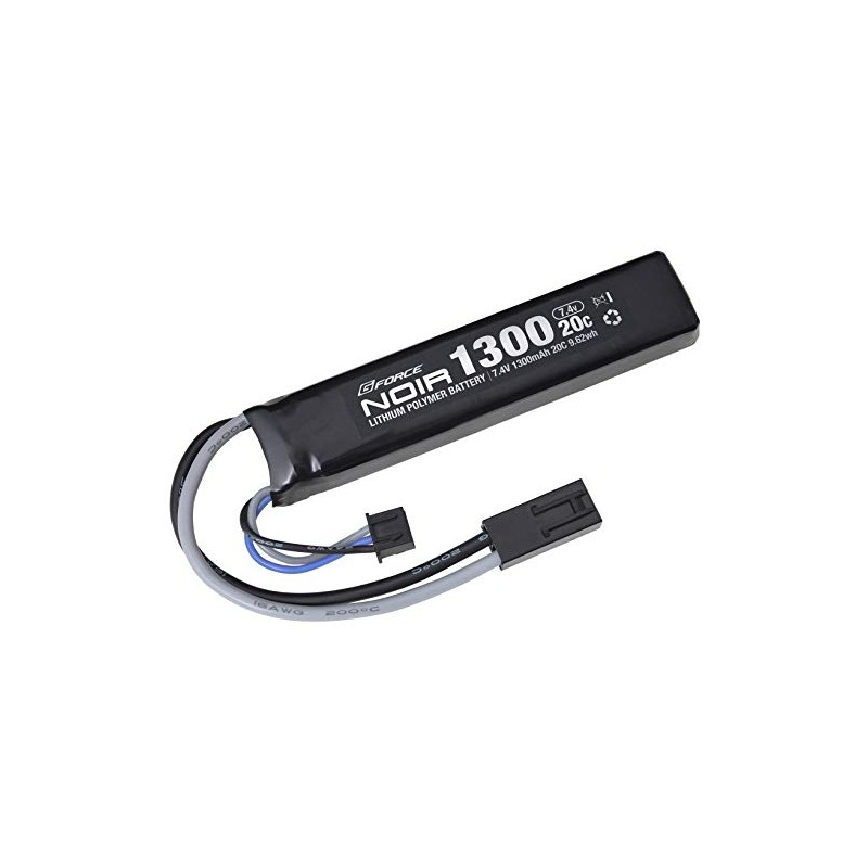 G-FORCE Noir LiPo 7.4V 1300mAh Next Generation Buffer Tube In
