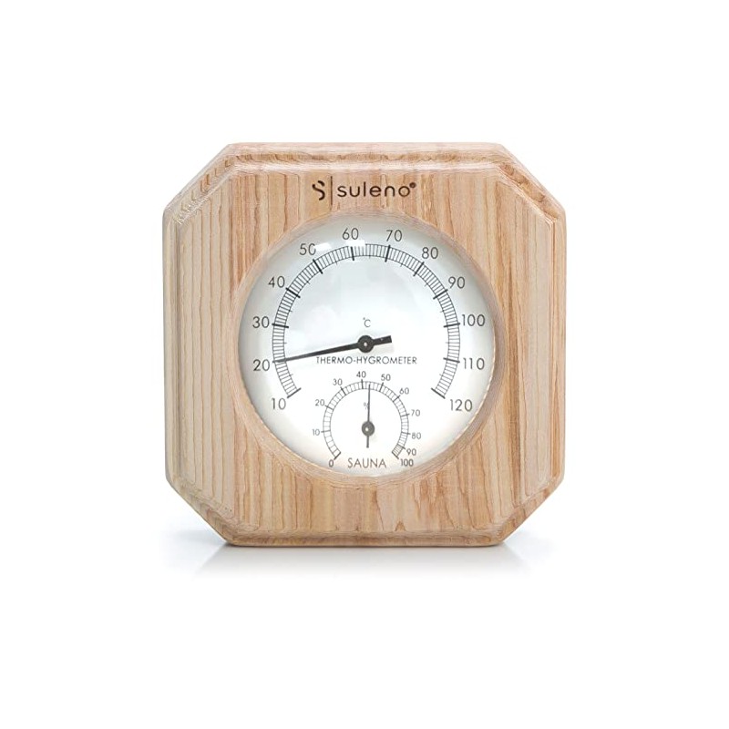 Suleno® 2 in 1 Sauna Hygrometer Thermometer/Hygrometer Cedar Wood