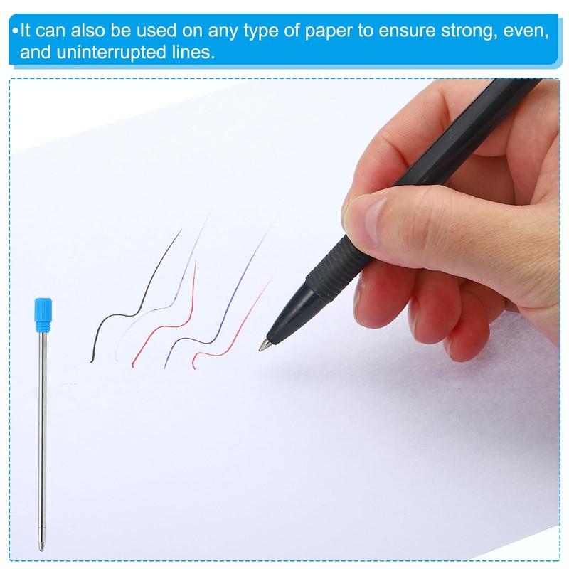 PATIKIL 0.6mm Ballpoint Pen Refill, Pack of 20 Ballpoint Pen