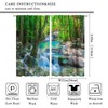 Waterfall Curtains, Spring Forest Nature Landscape Theme Pattern Print, Bedroom