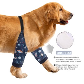ROZKITCH Dog Surgery Recovery Sleeve for Front Legs, Pet Prevent Licking Wound Elbow Brace Protector, Dog Leg Sleeve to Stop Licking Cone Collar Alternative for Sprain ACL CCL Arthritis Blue 3XL