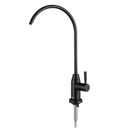 Genpe Reverse Osmosis Drinking Water Filter Tap Bar Sink Filtered Kitchen Faucet (Black)