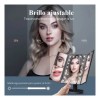 Espejo Maquillaje con Luz Iluminacíon 21 LED y Aumento 1X