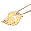 RAIDIN Stainless Steel 18K Gold Silver Plated Cute Fox Necklace