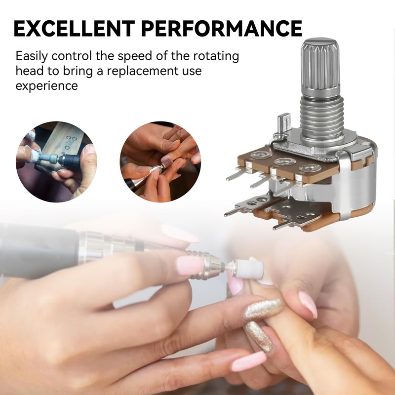 HUTUDAN B20K Speed Knob Fits - Replacement Nail Drill for