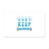 CafePress Just Keep Swimming Coral Reef Rectangle Car Bumper Magnet