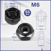 M6 Nuts Self-Locking Nuts Carbon Steel Nut M6 Pack of