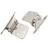 SDTC Tech 4-Pack Overlay Cabinet Door Hinges Nickel Plated Self-Closing