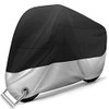 Biula, Funda para Moto, con Protección UV, Negro/Plata, XL