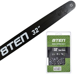 8TEN 32" Chainsaw Guide Bar & Chain .050 3/8 105DL for Husqvarna 372 365 Echo Jonsered 431080013 591119405