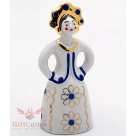 Dulevo Porcelain Russian folk matryoshka bride figurine hand made souvenir