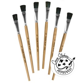 Creativity Street Easel Brushes, Short Handle, 0.5", 8.5" Long, 6 Brushes
