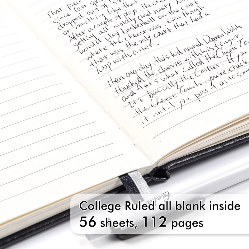 feela 3 Pack Pocket Notebook Journals with 3 Black Pens,