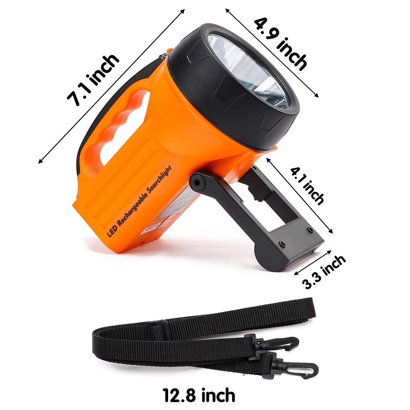 WASING 10 Watt 1000 Lumens LED Rechargeable Spotlight Flashlight