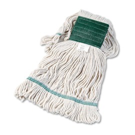 Boardwalk Super Loop Wet Mop Head, Cotton/Synthetic Fiber, 5" Headband, Medium Size, White, 12/Carton