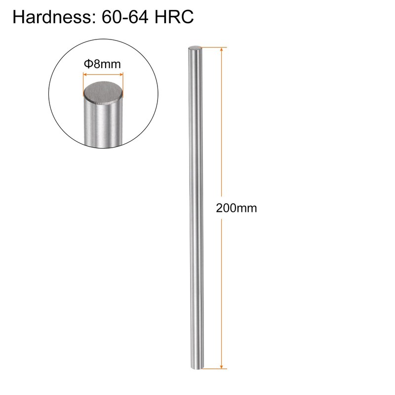 sourcing map Linear Motion Rod Guide 8 mm x 200