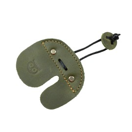 Hide & Drink, Archery Finger Tab, Protect Guard for Recurve Bows, Finger Protector, Shooting Practice Gear Sports & Outdoors, Full Grain Leather, Handmade, Dark Jade