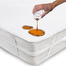 Waterproof Mattress Protector, 180 x 190 cm, Cotton Mattress Topper, Moisture Protection, Incontinence Pad, Breathable Anti-Allergy and Anti Mite Cover for Bed and Mattress Washable