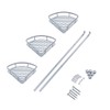 Triangular Shower Caddy Shelf Bathroom Wall Corner Rack Storage Organizer