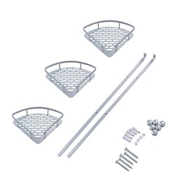 Triangular Shower Caddy Shelf Bathroom Wall Corner Rack Storage Organizer Holder