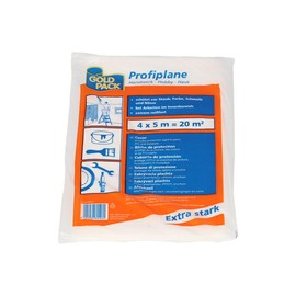 GOLDPACK Professional Tarpaulin HDPE 4 x 5 m Transparent Medium