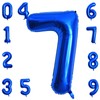 40 Inch Dark Blue Foil Number Balloons, Large 7 Number