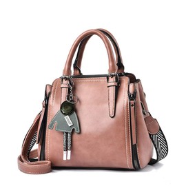 BUKESIYI Women's Crossbody Bag Pochette Hand Shoulder Bag for Women PU Leather Mini Tote JP77139, Cherry blossom color