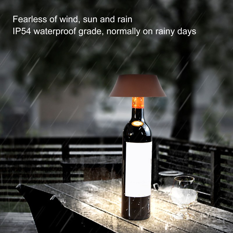LED Wine Bottle Lamp Innovative Cordless Table Light with USB