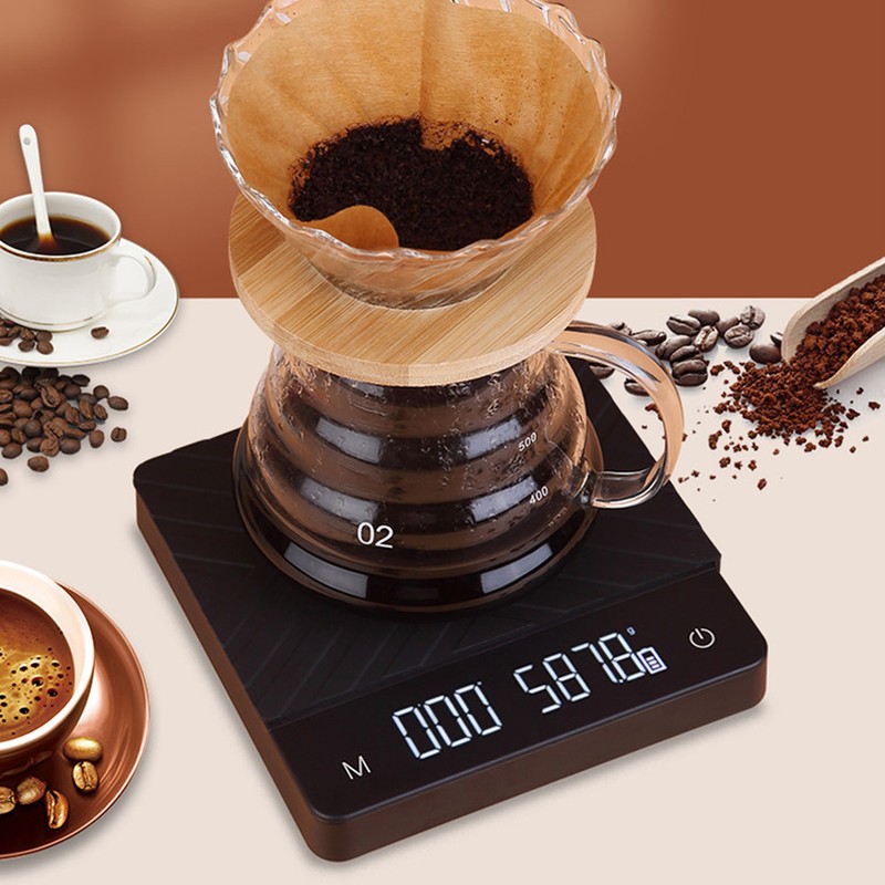 Coffee Scale with Automatic Timing Functions Smart Digital Kitchen Scale