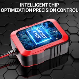 1.5A 6V/12V Smart Battery Charger – Automatic Maintainer, Trickle Charger & Desulfator with Overcharge Protection & Temperature Compensation – for Lead-Acid Batteries