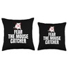 Fear The Mouse Catcher Exterminator Throw Pillow