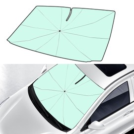 Rain Cats Windshield Sun Shade car Interior Accessories Window Umbrella Front Windshield,Portable Folding Sunshade for Car Window Automotive Interior Essential Pink for Women (Mint)