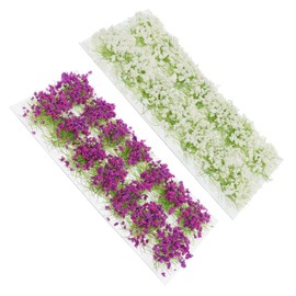 Operitacx 2 Kartons Grasschuppen Tischplatte Aus Grünem Gras, Synthetik Miniaturen Künstlich Korb Im Freien Ödland Scheibengardinen Simulation Landschaftsdekor Miniatur Hausschmuck Harz