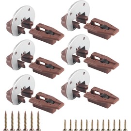 Dresser Drawer Slides Replacement Kit for Kenlin Rite-Trak II Model #168, 6 Set Replacement Drawer Track Slide Kit, Dresser Drawer Replacement Parts, Metal Black Plate, Drawer Stop with Roller