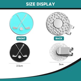 SJDOFU Golf Ball Markers Magnetic Hat Clips Set, 3PCS Golf Markers For Putting Green, Funny Golf Tool Accessories for Men Dad Husband Women Ladies Golfer Fan