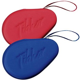 Tibhar Table Tennis Bat Cover Grid with Break Protection Lightweight Racket Case for 1 to 2 Bats (Red)