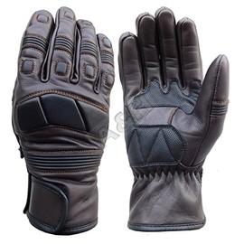 A&H Apparel Multi-Purpose Motorcycle Gloves - Genuine Cowhide Off Road Driving Gloves for Men - Protective Gloves for Racing and Biking (Small)