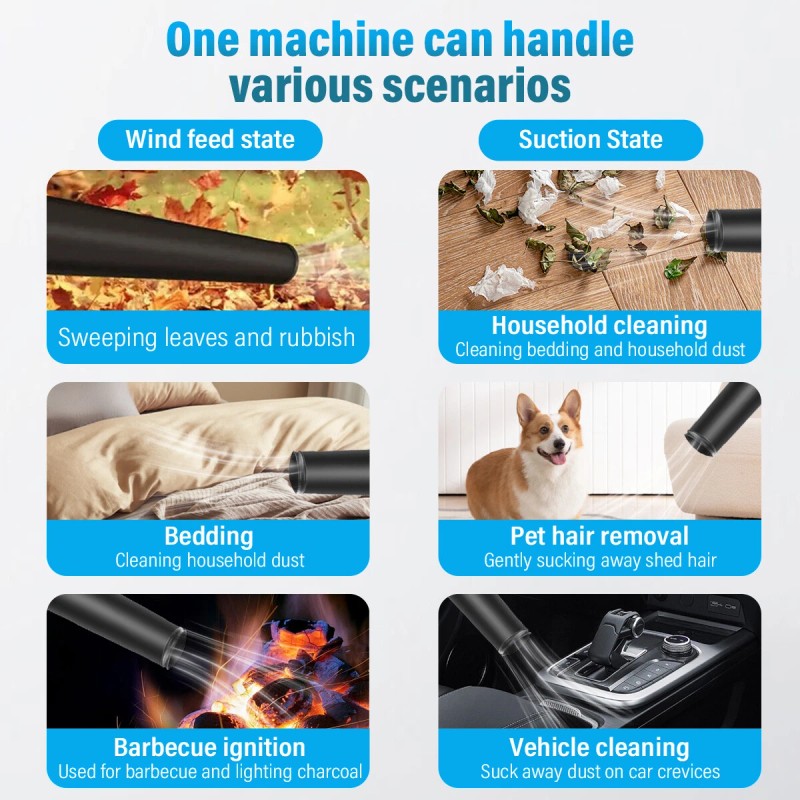 Cordless Leaf Blower Vacuum Handheld Electric Leaf Blower With 2