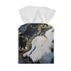 Gearider Blue White Marble Golden Texture Tissue Holder Square Tissue