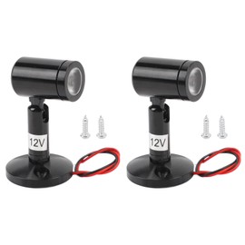 Adjustable Mini LED Spotlight Aluminum 2 Pack Indoor DC 12V Rotating for Jewelry Display Cabinet