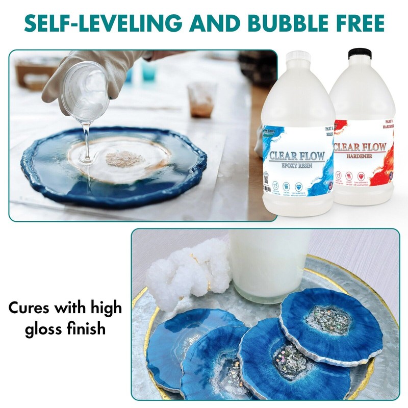 Unbranded Clear flow epoxy resin, 2 part, resin, low odor,