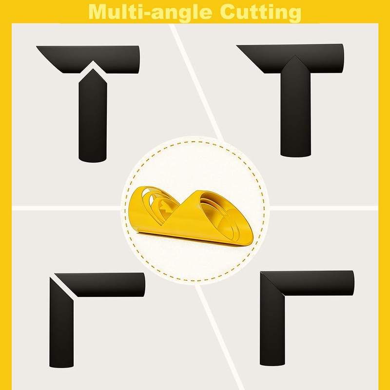 6-Piece Foam Pipe Cutting Kit with 15-53mm Insulation Cutting Guides
