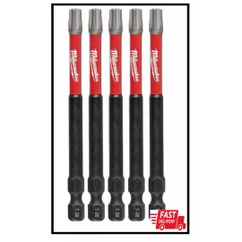 Milwaukee SHOCKWAVE Impact Duty 3-1/2 in. T30 Torx Alloy Steel Screw Driver Bit (5-Pack)