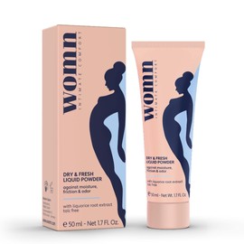 womn Intimate Comfort DRY & FRESH LIQUID POWDER – talc-free liquid body powder against moisture, friction & odour, 50 ml