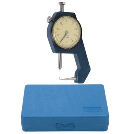 Thickness Gauge Portable Clear Scale Pointer Display Wear Resistant Thickness Micrometer for Measurement Curved Tip 0‑20mm