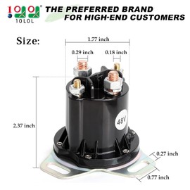 10L0L Golf Cart 48V Solenoid for EZGO RXV, 4 Terminal 150A, Replace OEM# 624317, 649373